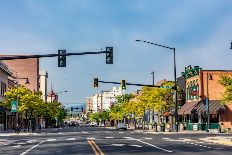 Street in downtown Missoula, Montana.
